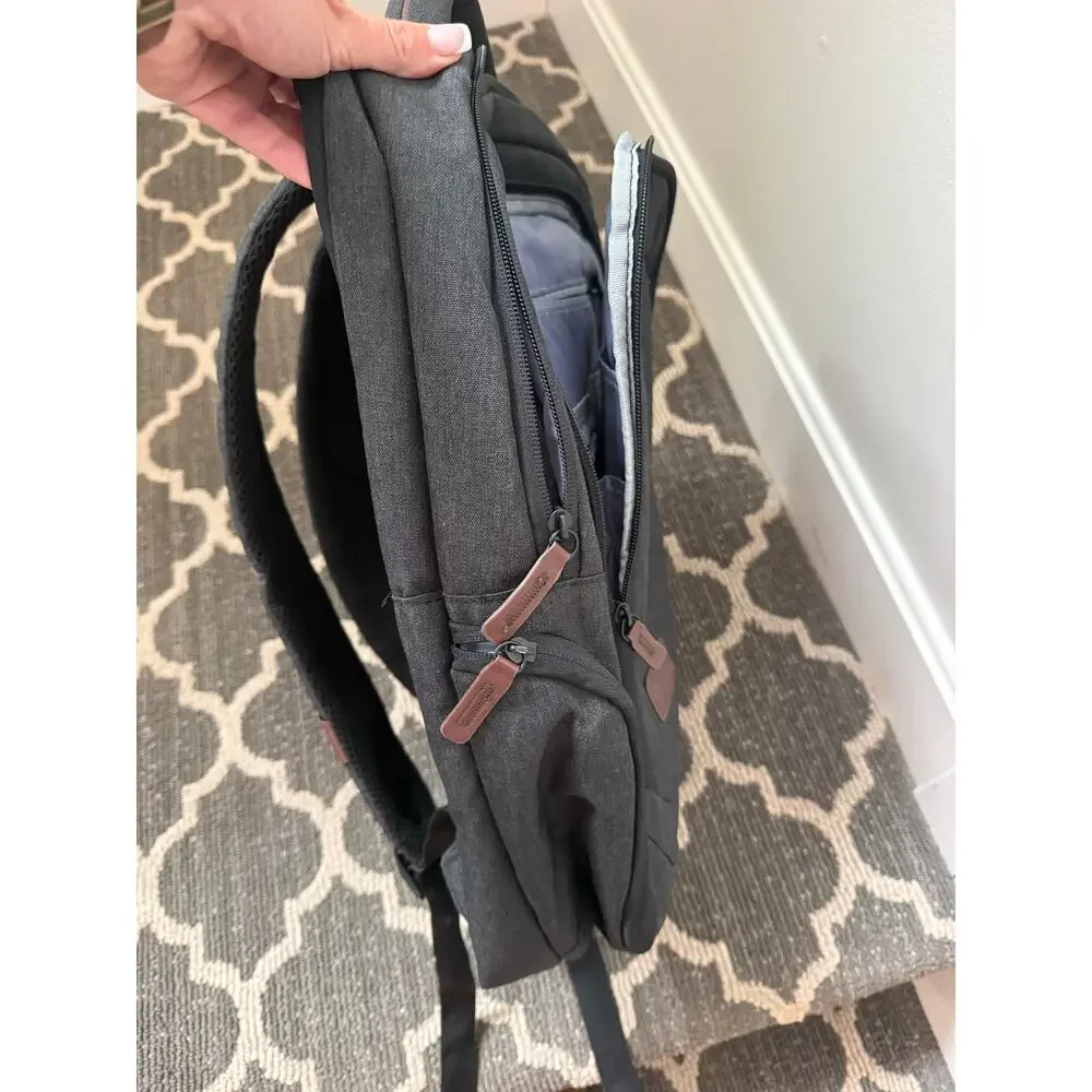 Kroser Laptop Backpack Charcoal Black With USB